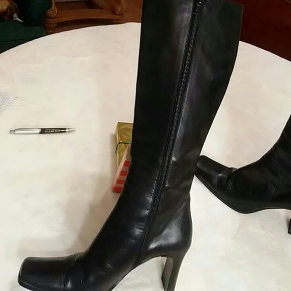 Charles David Shoes - Charles David, Black Leather Dress Boots